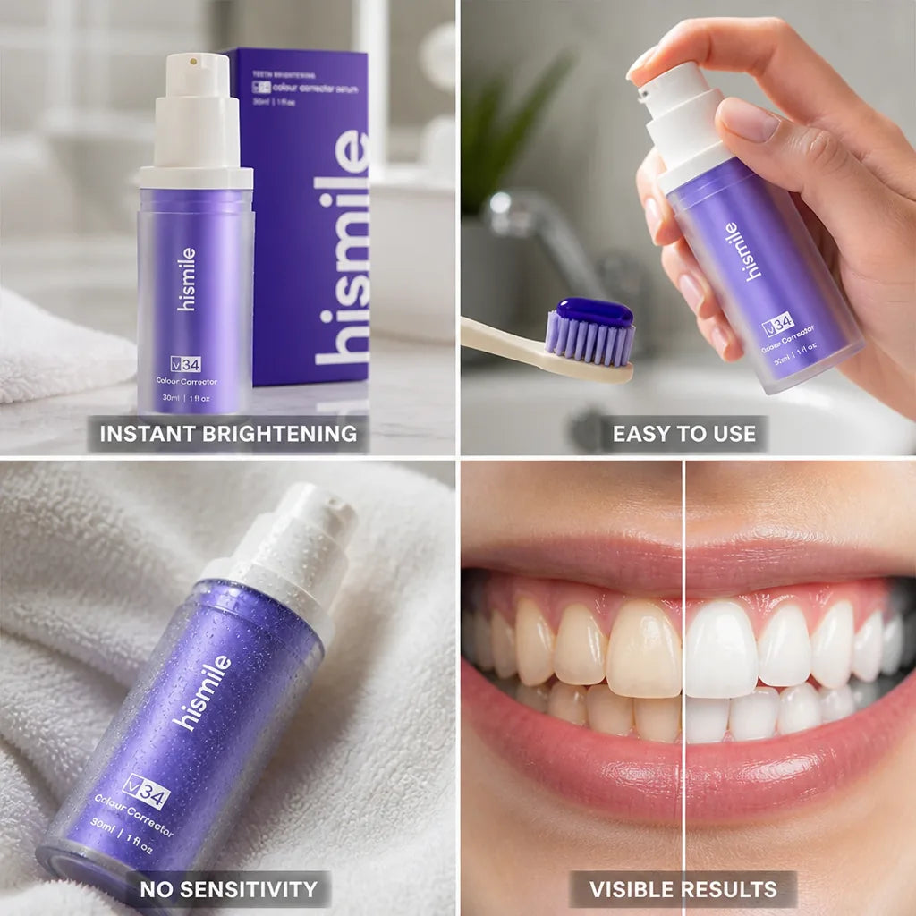 Teeth Whitening Serum Instant Purple Color Correcting Peroxide Free