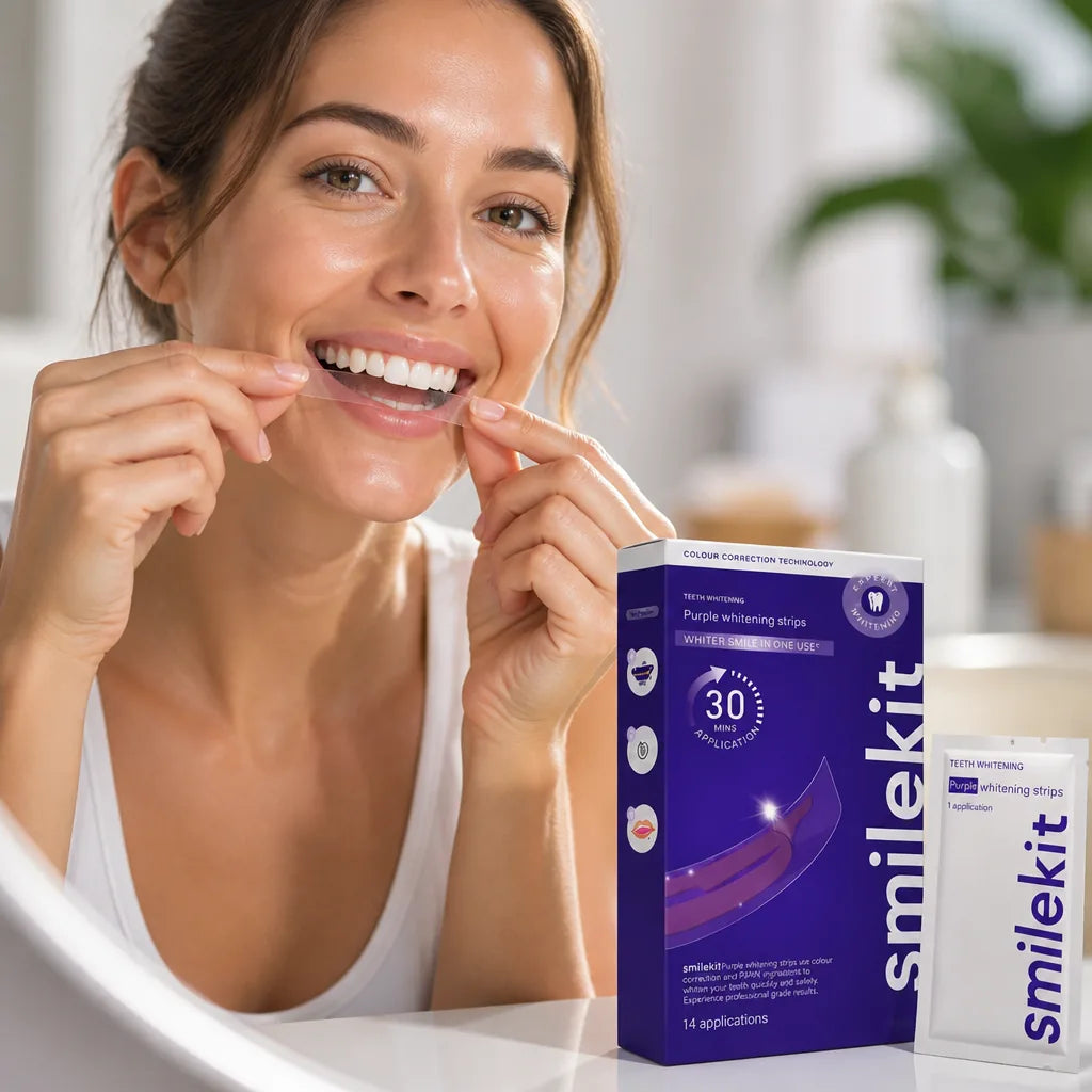 Teeth Whitening Strips No-Sensitivity & Enamel-Safe Fast Results
