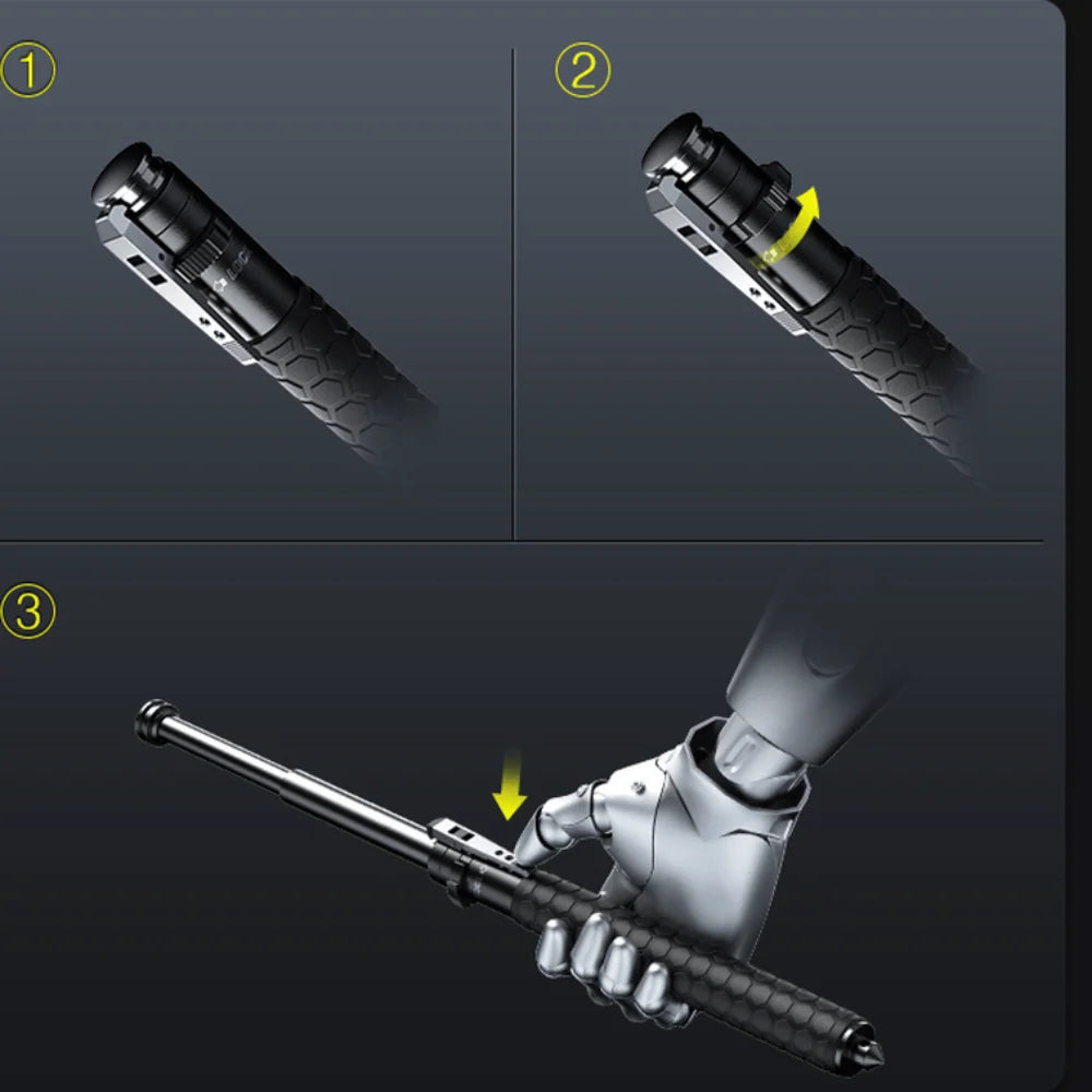 Telescopic Hiking Pole One-Click Deployment Anti-Slip Grip