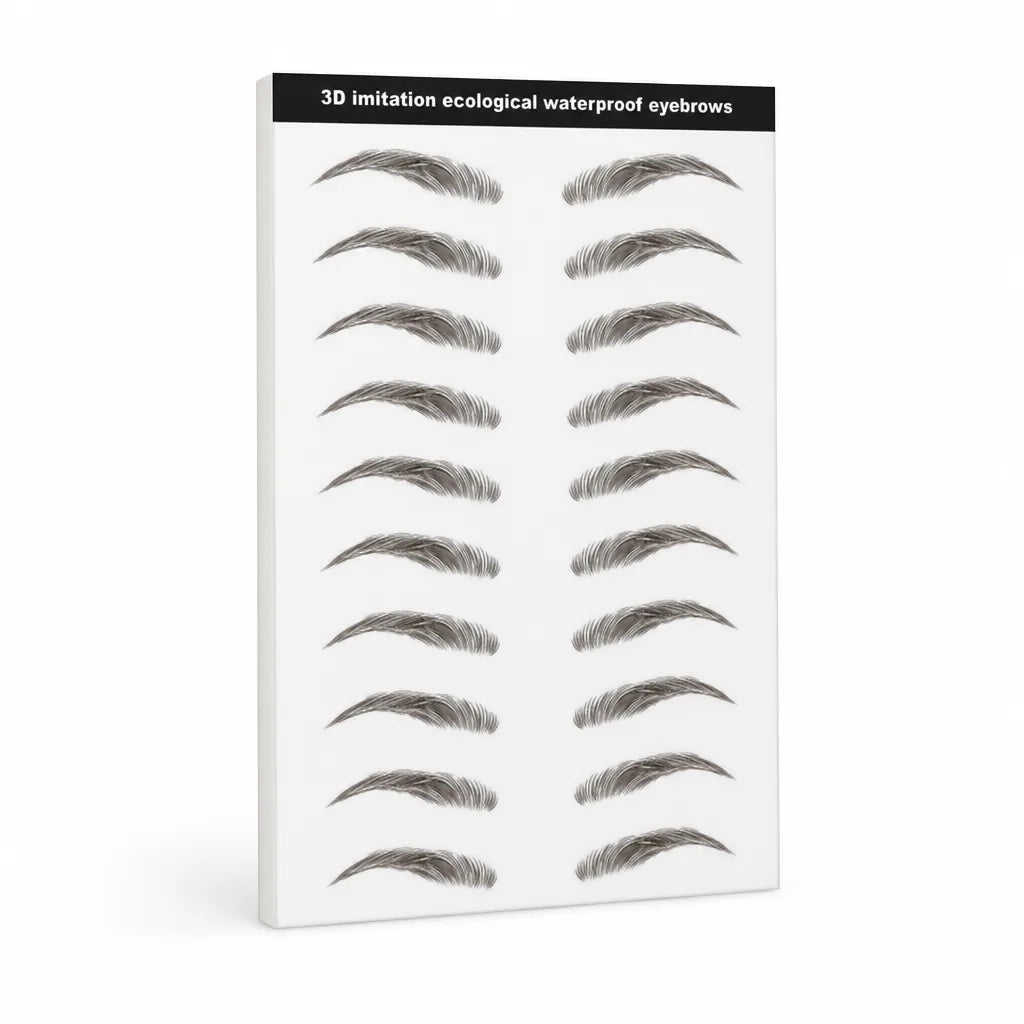 Temporary Eyebrow Tattoos Realistic Hair-Effect Waterproof 12 Pairs