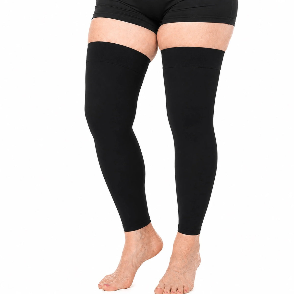 Thigh-High Compression Sleeve Graduated 20-30 mmHg Footless