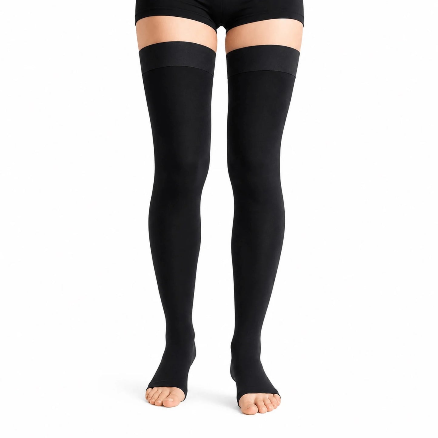 Thigh-High Compression Stockings 20-30 mmHg Open Toe
