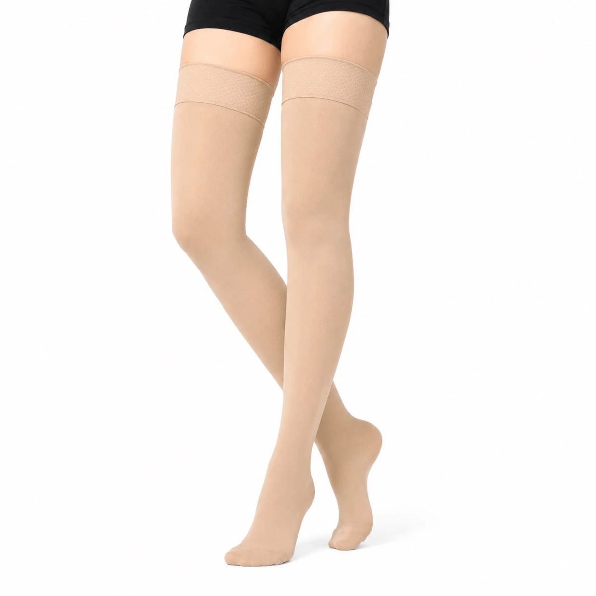 Thigh-High Compression Stockings Graduated 20–30 mmHg Closed Toe
