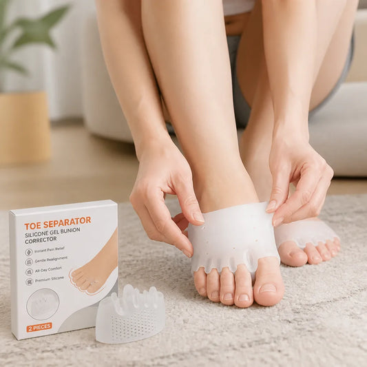 Toe Separator Silicone Gel Bunion Corrector Two Piece