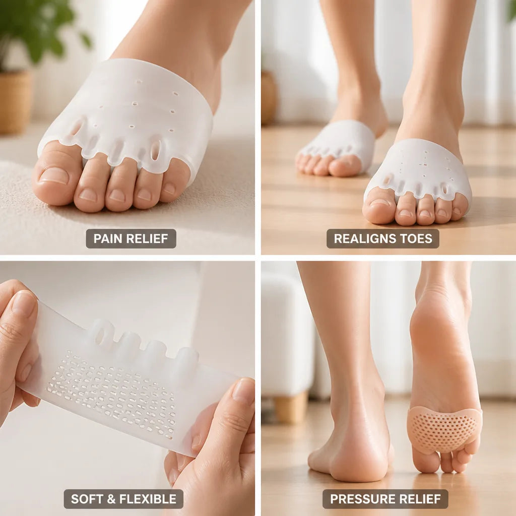 Toe Separator Silicone Gel Bunion Corrector Two Piece