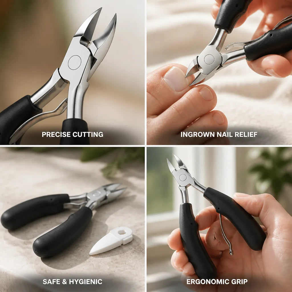 Toenail Nipper Precision Curved Jaws Stainless Steel