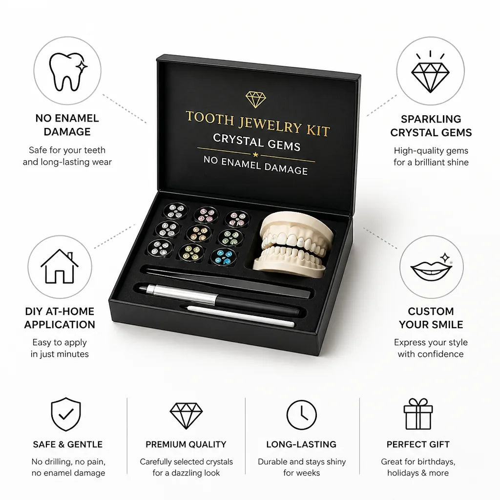 Tooth Jewelry Kit Crystal Gems No Enamel Damage