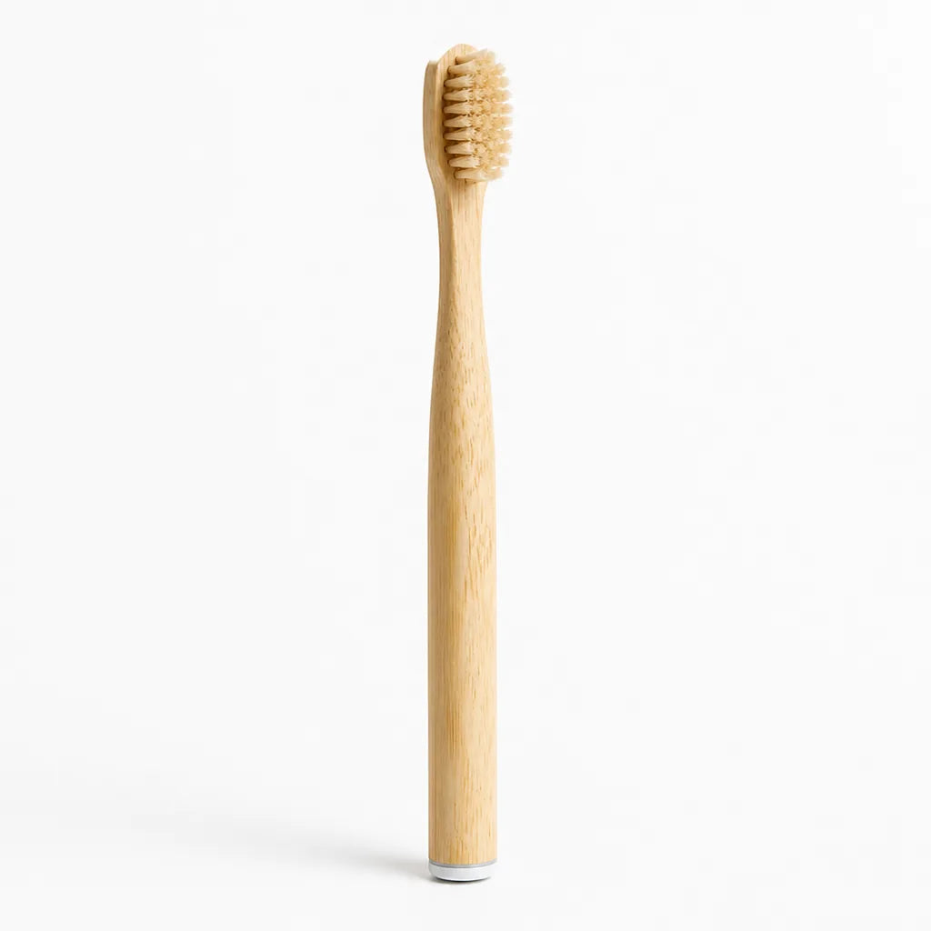 Toothbrush Bamboo Handle Soft Boar Bristles Reduced Plastic