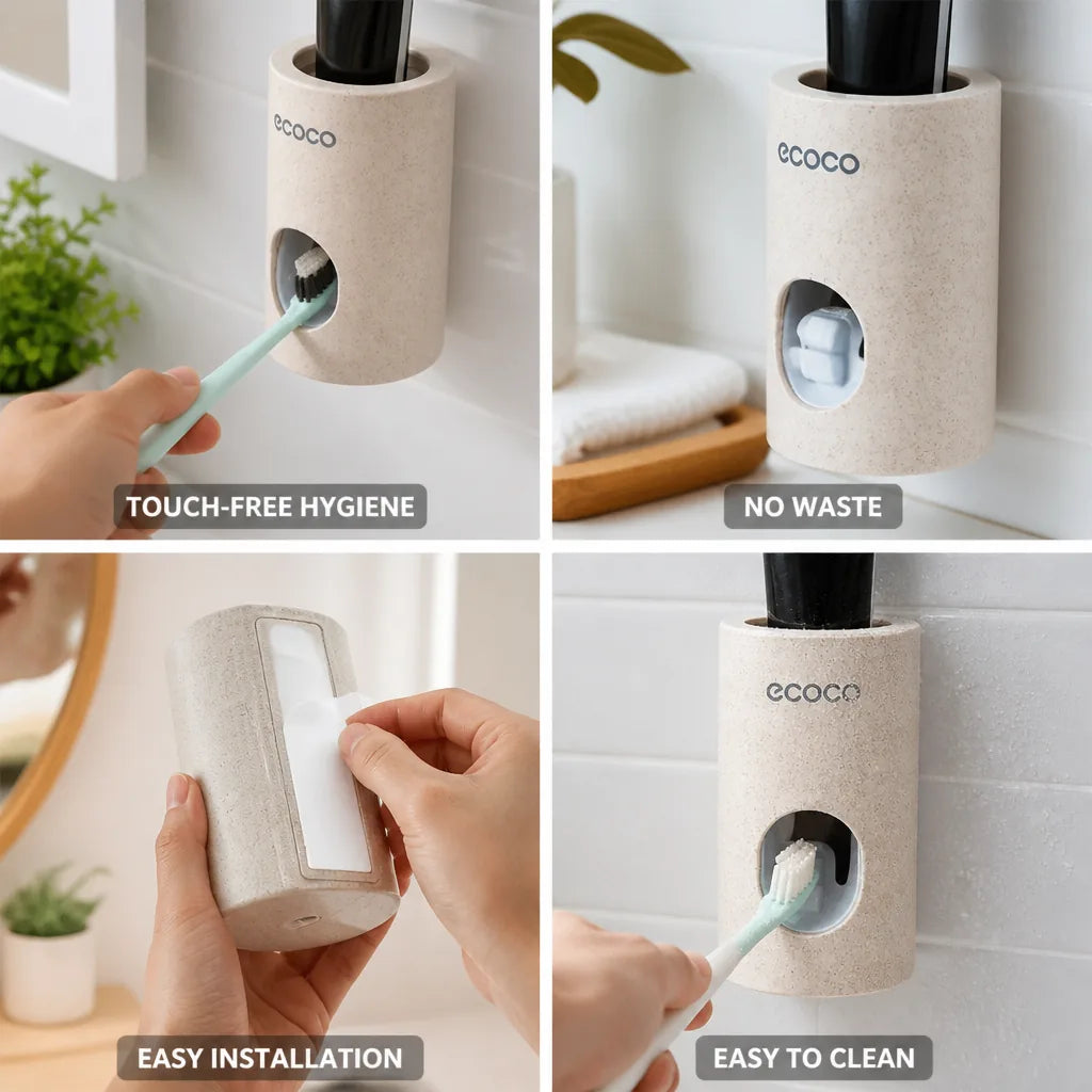 Toothpaste Dispenser Touch-Free No-Waste Wall-Mounted