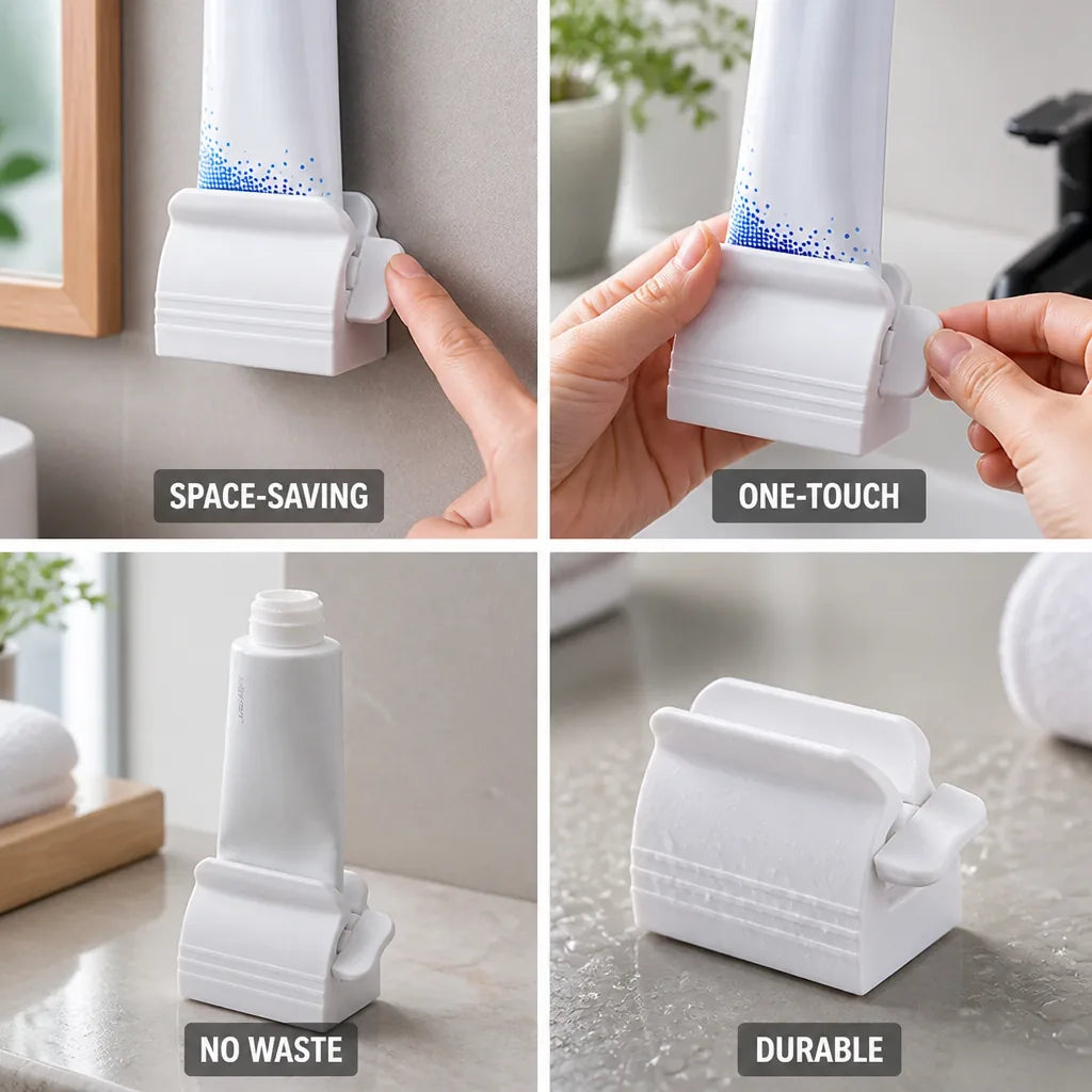 Toothpaste Dispenser Wall-Mounted One-Touch