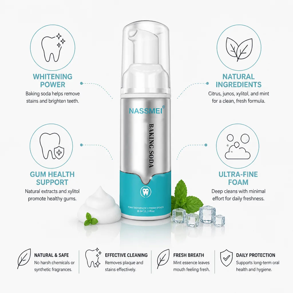 Toothpaste Foaming Baking Soda Whitening Mint & Xylitol