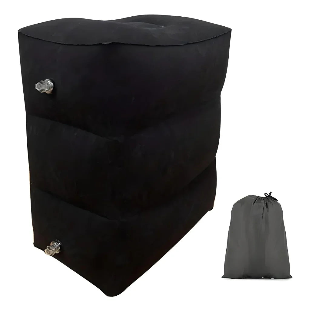 Travel Footrest Pillow Inflatable Adjustable Compact