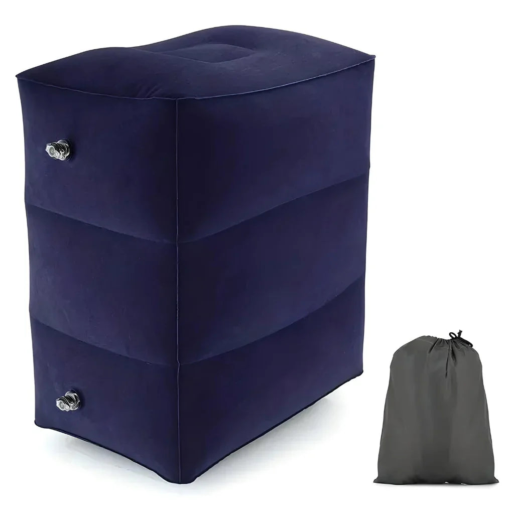 Travel Footrest Pillow Inflatable Adjustable Compact