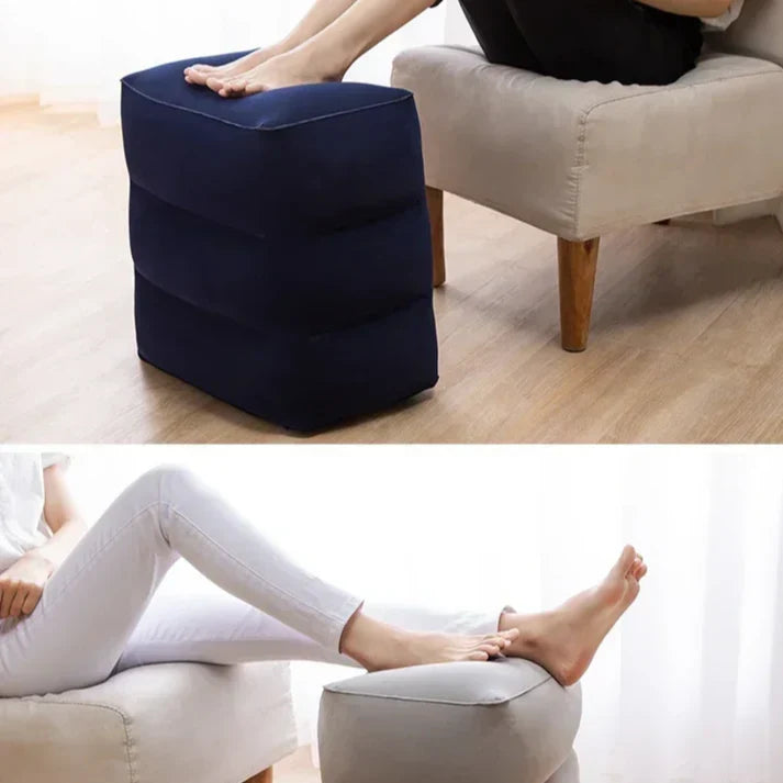 Travel Footrest Pillow Inflatable Adjustable Compact