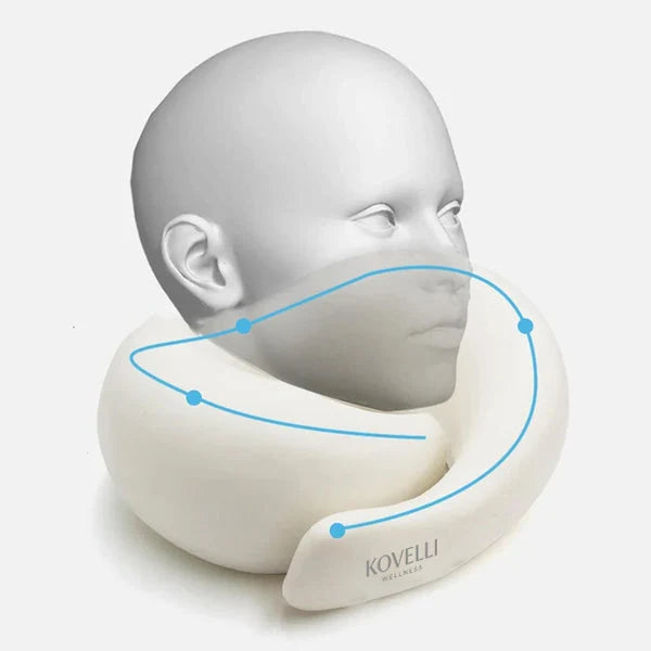 Travel Neck Pillow Ergonomic Memory Foam & Washable Cover