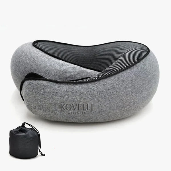 Travel Neck Pillow Ergonomic Memory Foam & Washable Cover