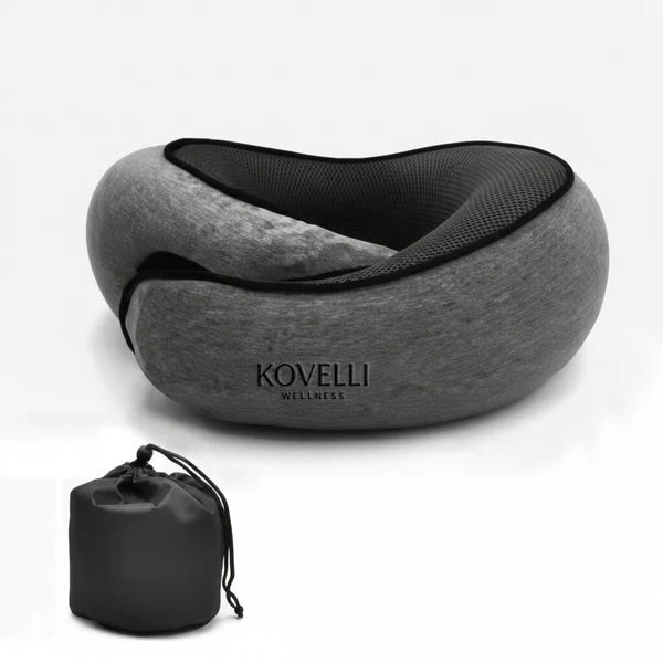 Travel Neck Pillow Ergonomic Memory Foam & Washable Cover