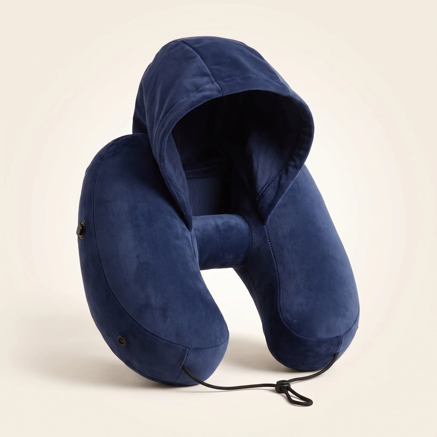 Travel Neck Pillow Inflatable Removable Blackout Hood