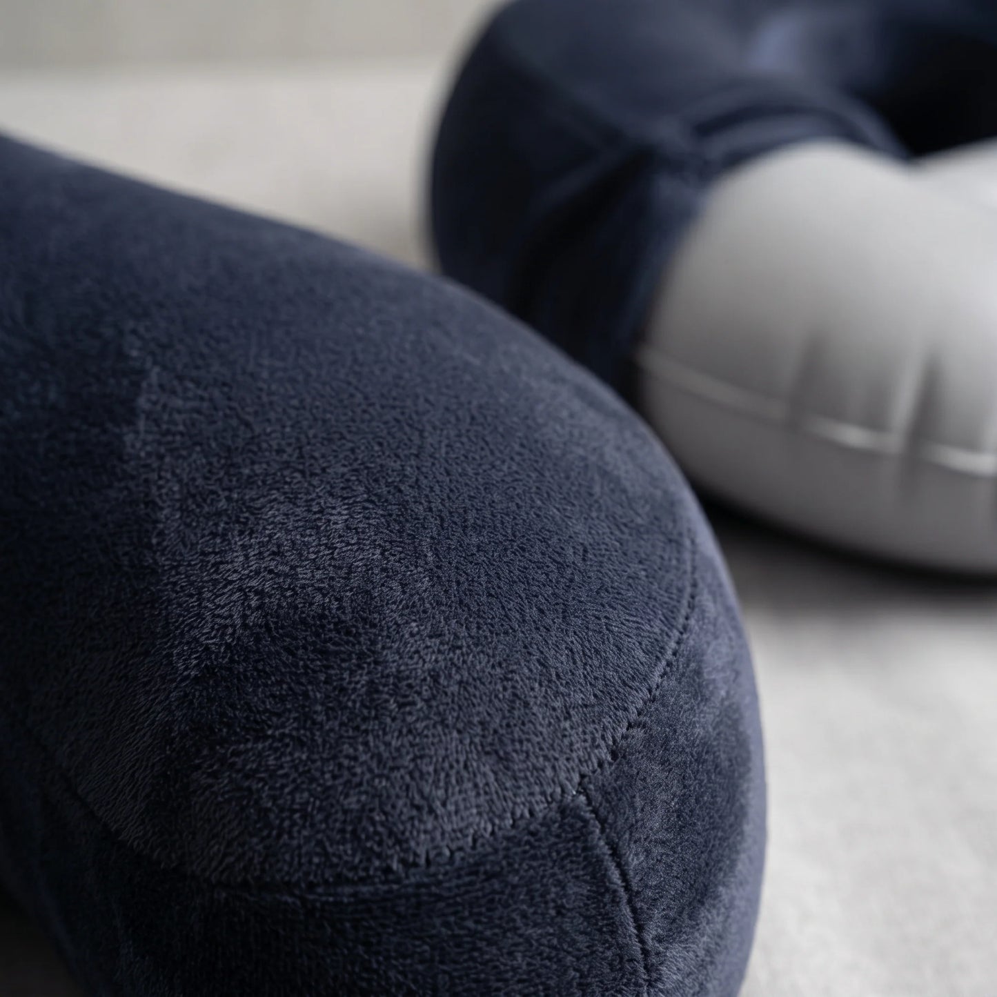 Travel Neck Pillow Inflatable Removable Blackout Hood