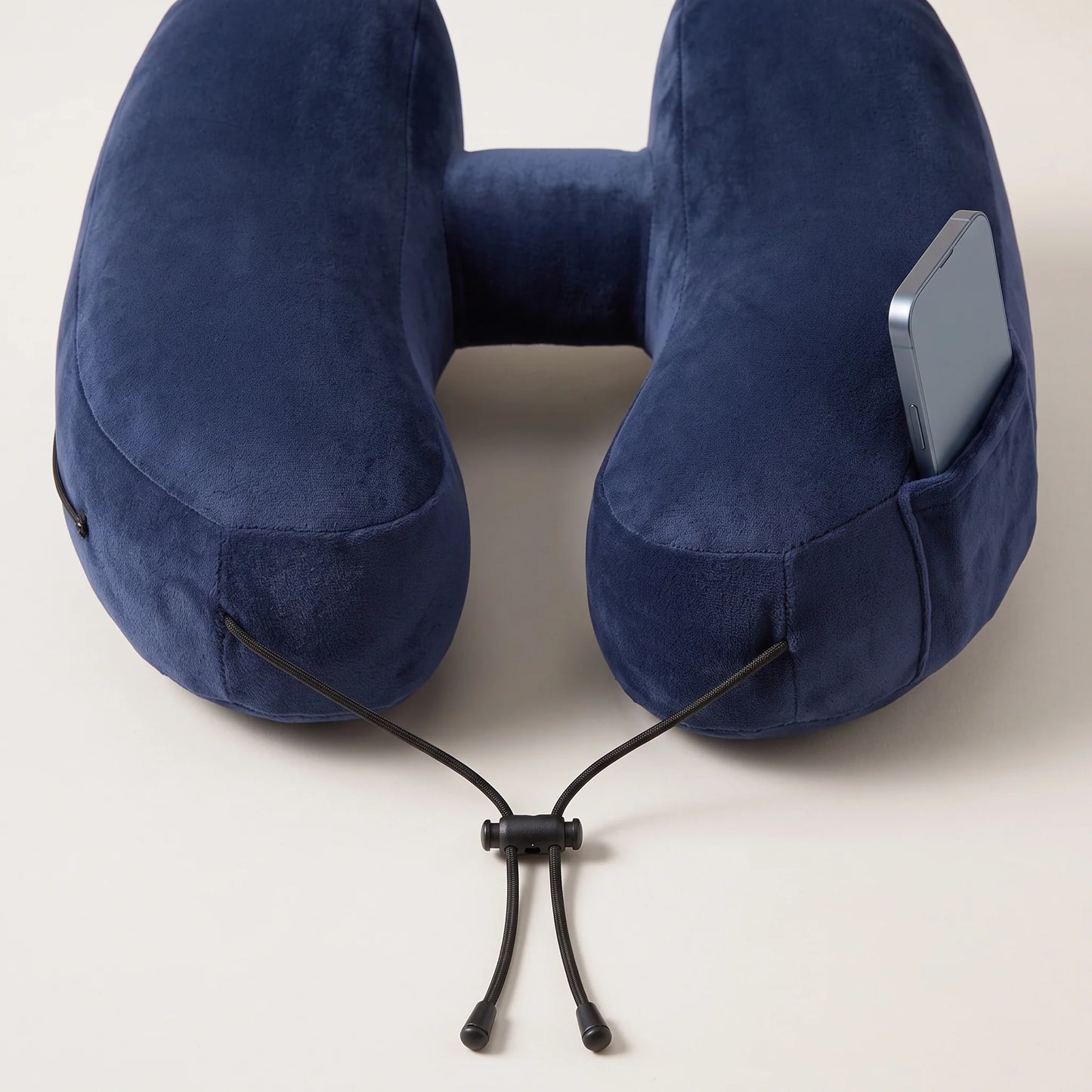 Travel Neck Pillow Inflatable Removable Blackout Hood