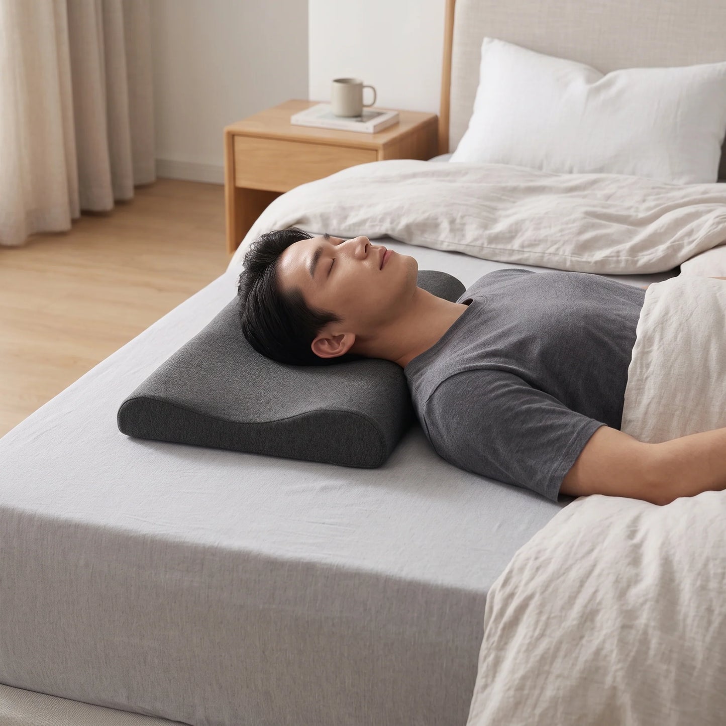 Travel Neck Pillow Ultra-Thin Contoured Memory Foam
