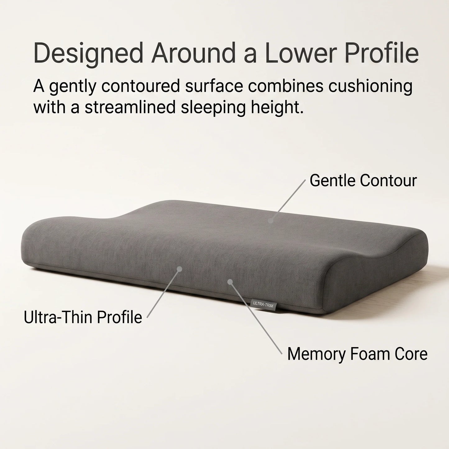 Travel Neck Pillow Ultra-Thin Contoured Memory Foam