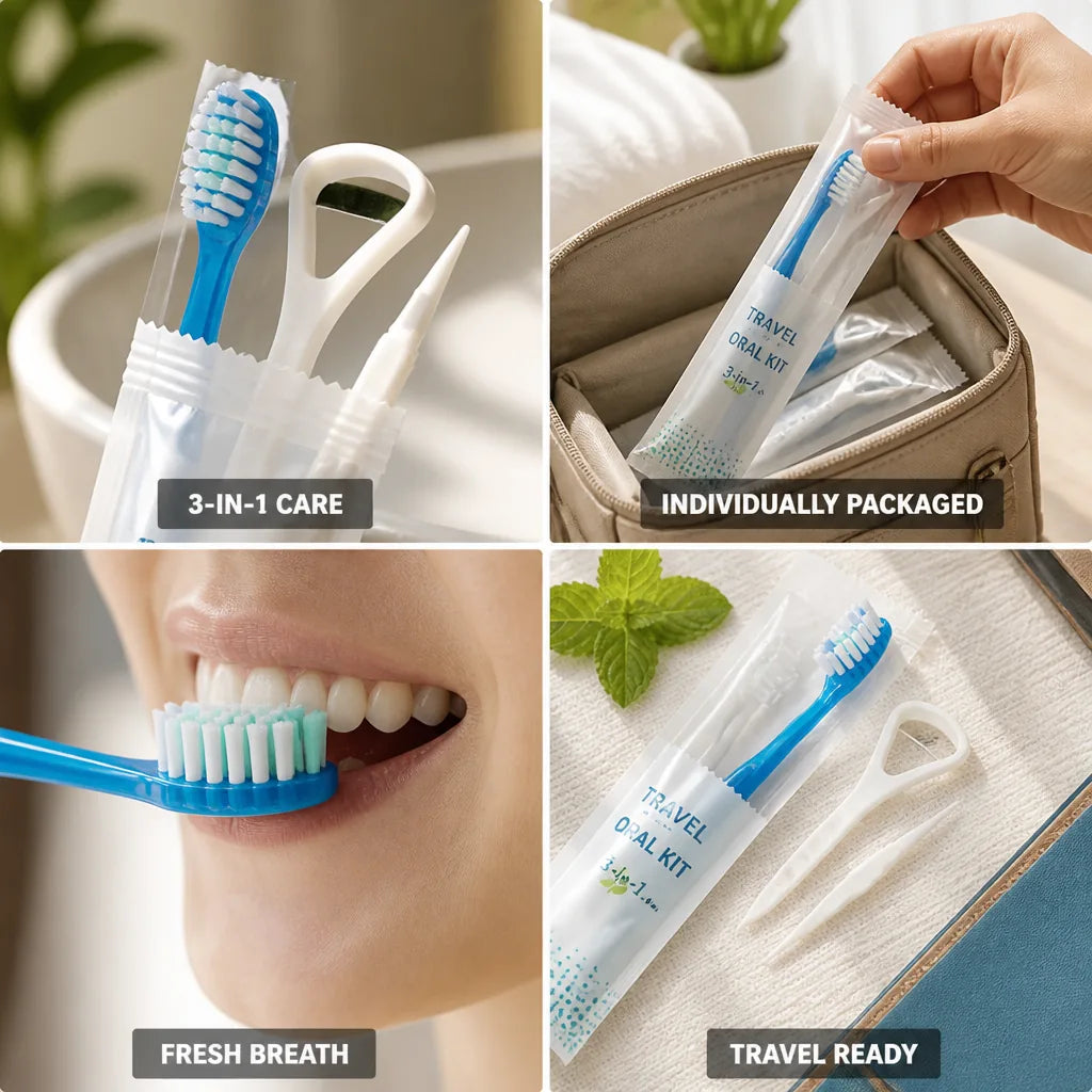 Travel Oral Kit 3-in-1 Individually Packaged Mint