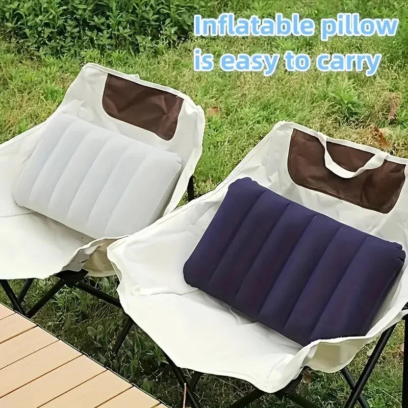 Travel Pillow Inflatable Ergonomic Flocked Surface