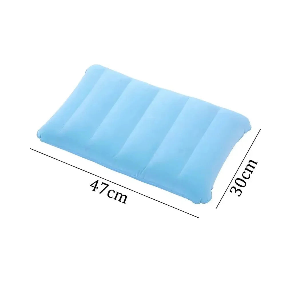 Travel Pillow Inflatable Ergonomic Flocked Surface