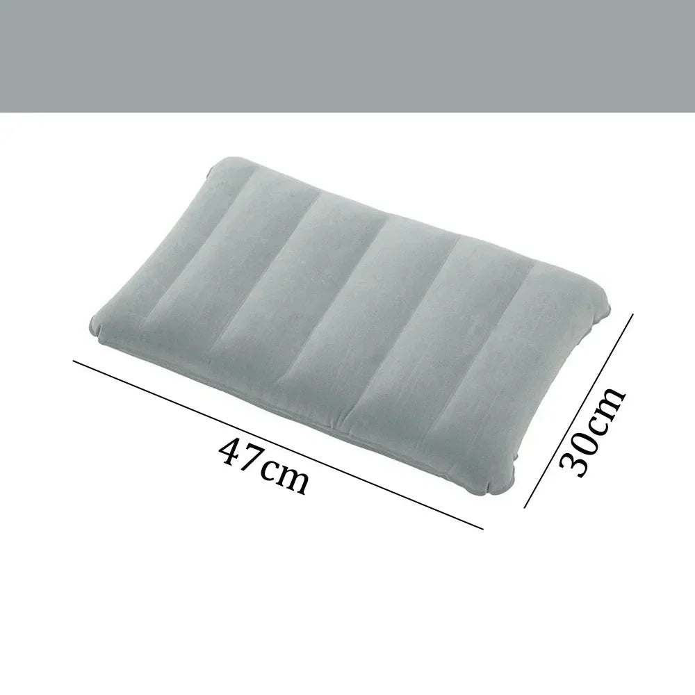 Travel Pillow Inflatable Ergonomic Flocked Surface