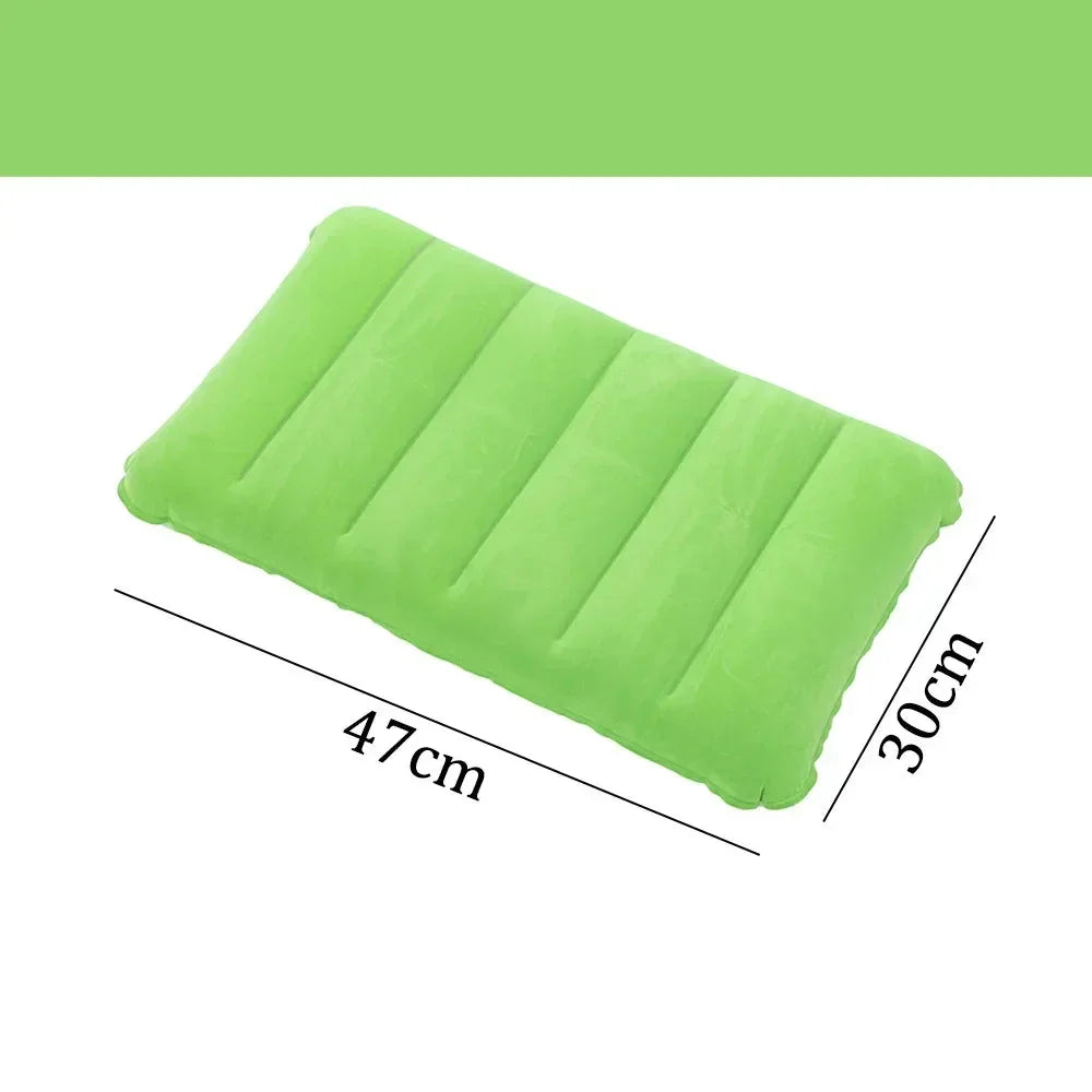 Travel Pillow Inflatable Ergonomic Flocked Surface