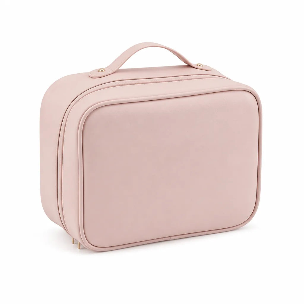 Travel Toiletry Bag Lay-Flat Water-Resistant Detachable Divider