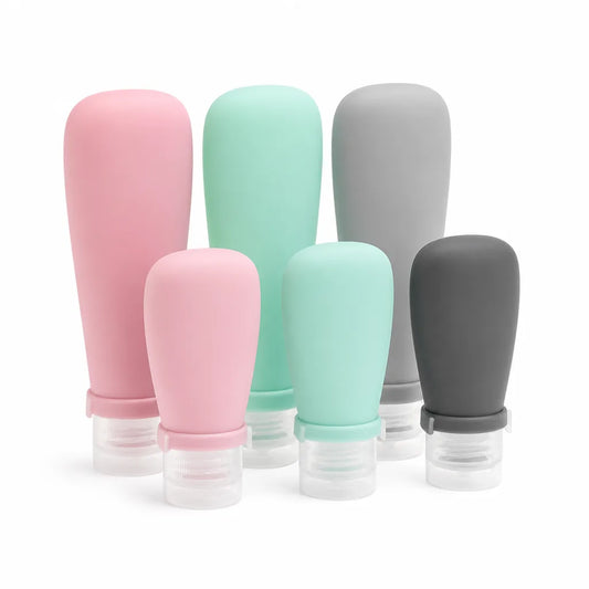 Travel Toiletry Bottles Leak-Proof Silicone 6-Piece