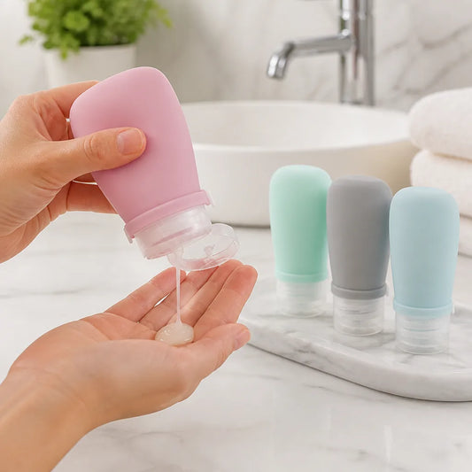 Travel Toiletry Bottles Leak-Proof Silicone 6-Piece