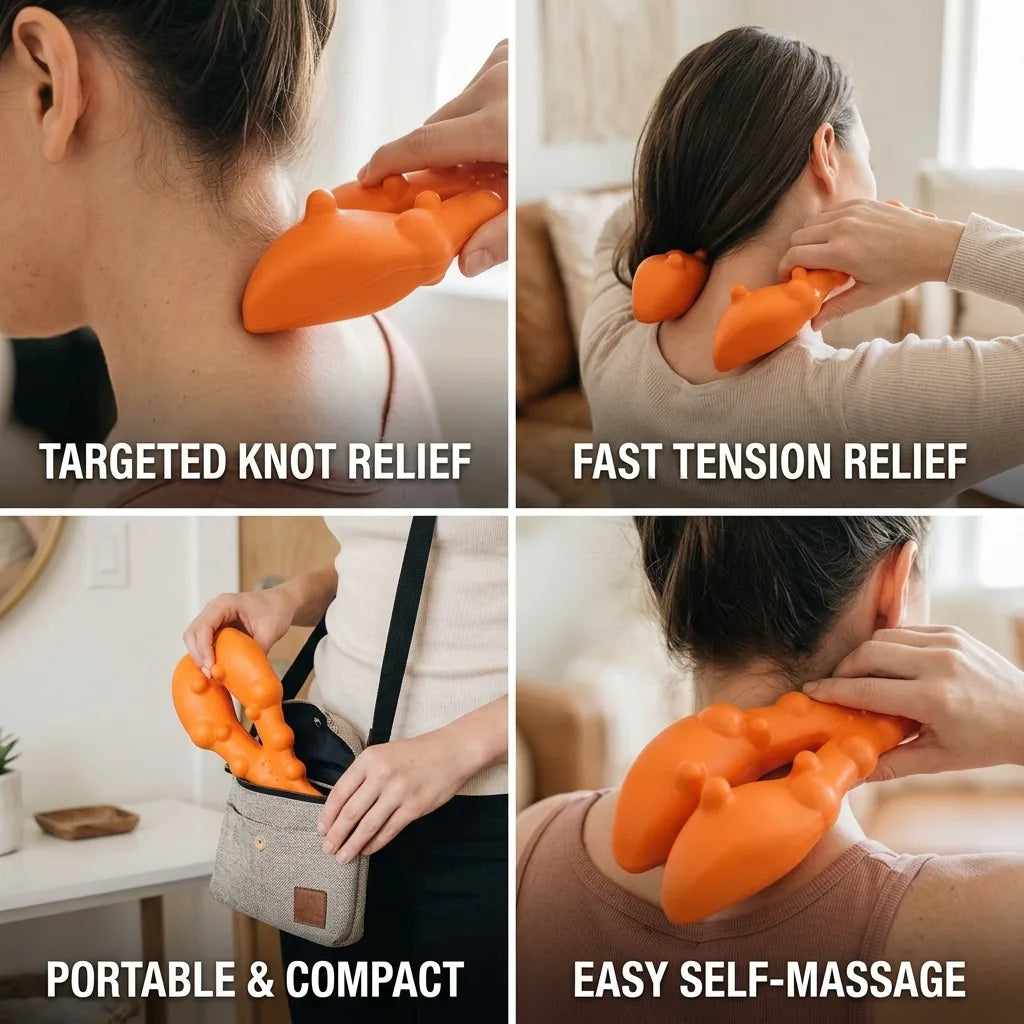 Trigger Point Massager Neck Pain Relief Handheld & Portable