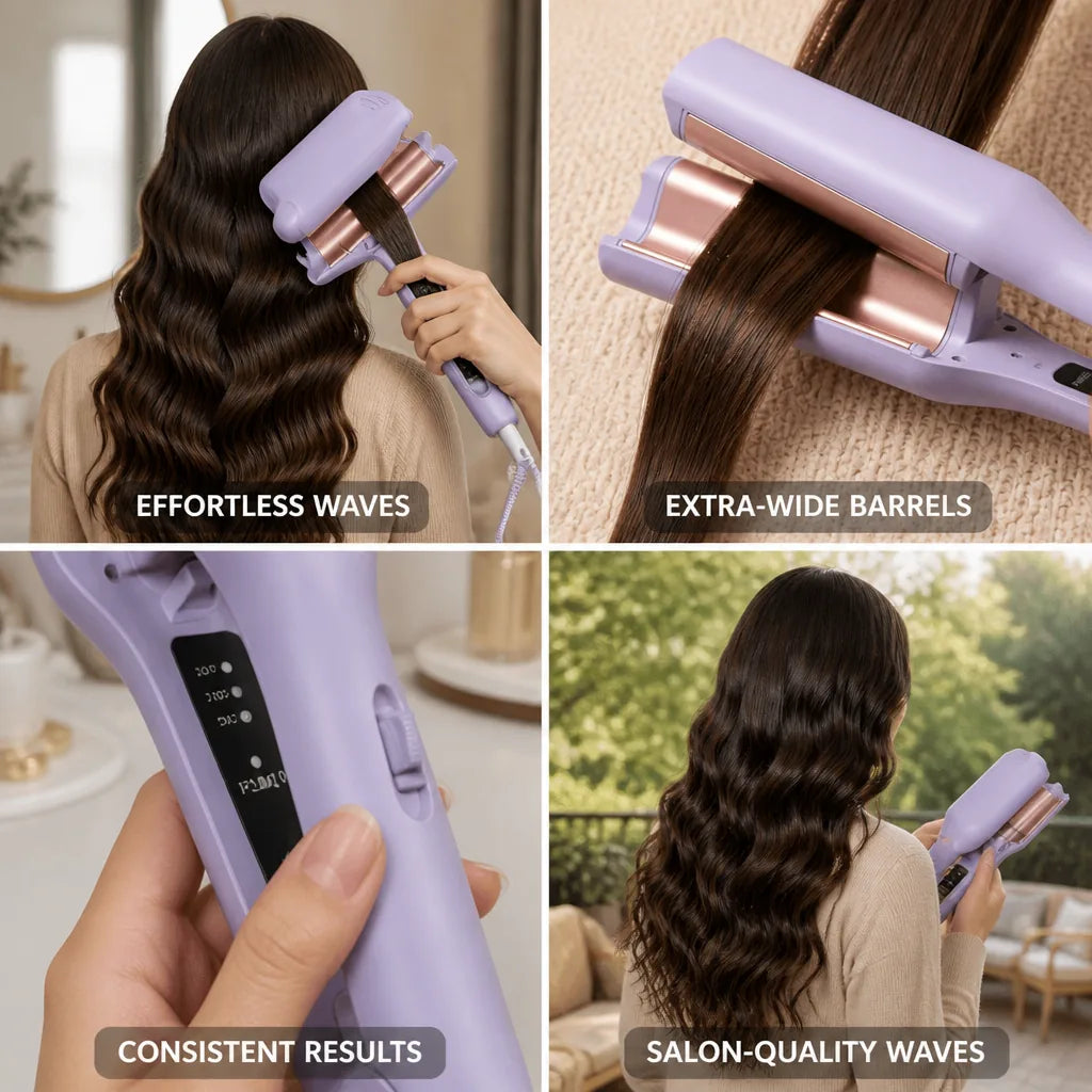 Triple-Barrel Curler French Waves 1.25 Inch Barrels