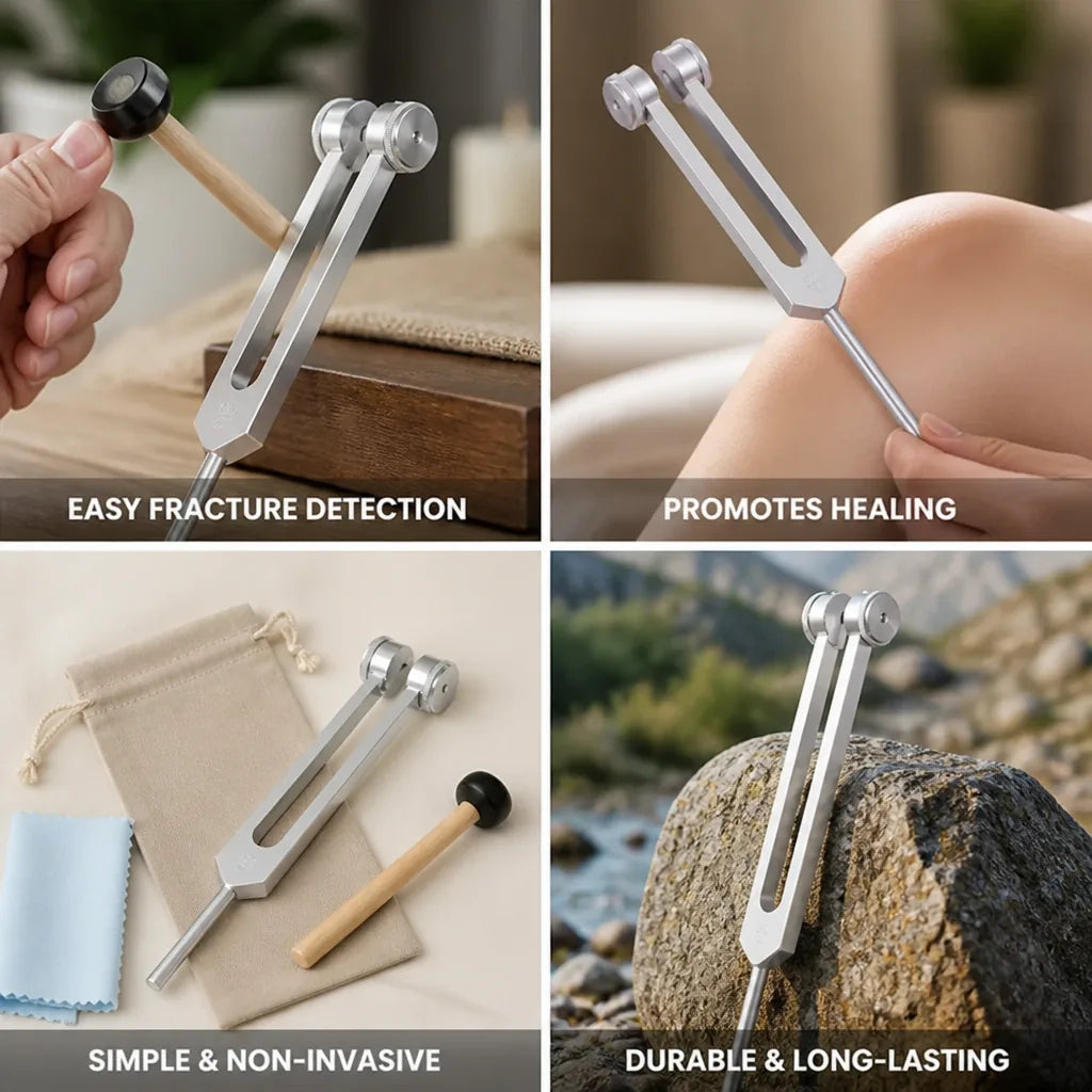 Tuning Fork 128 Hz Aluminum & Wood Detects Fractures