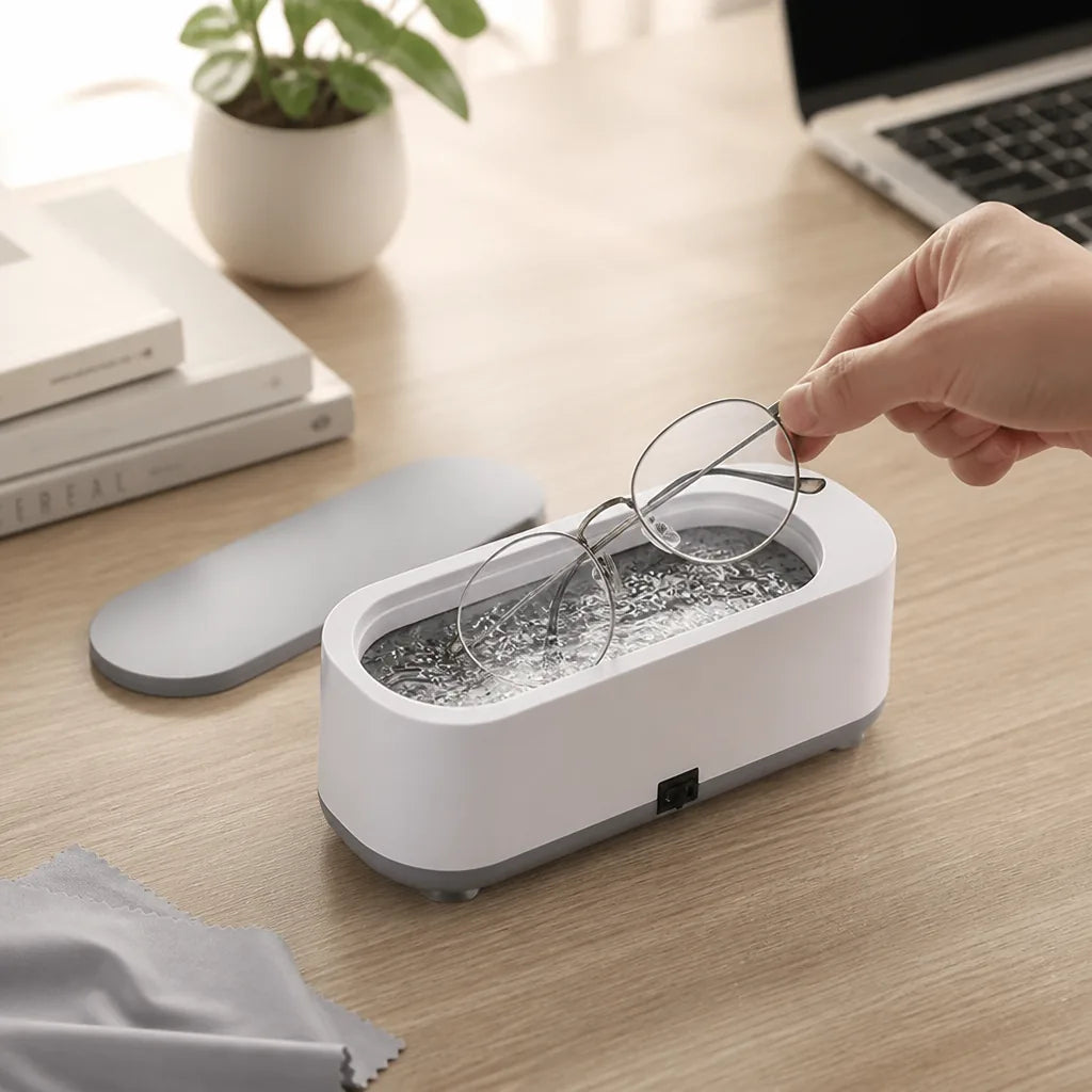 Ultrasonic Cleaner Compact 3-Minute Cycle 45000Hz