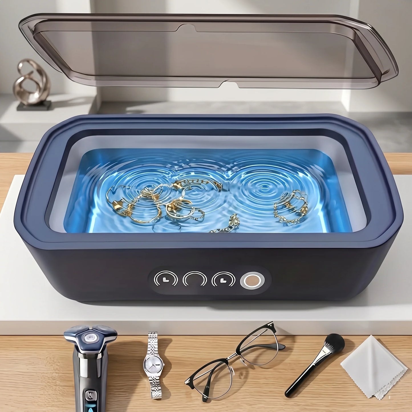 Ultrasonic Cleaner Portable Deep Cleaning Jewelry & Glasses