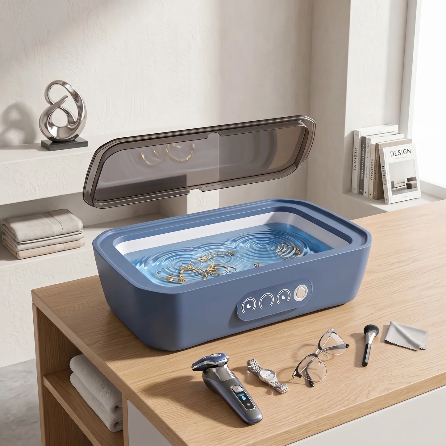 Ultrasonic Cleaner Portable Deep Cleaning Jewelry & Glasses