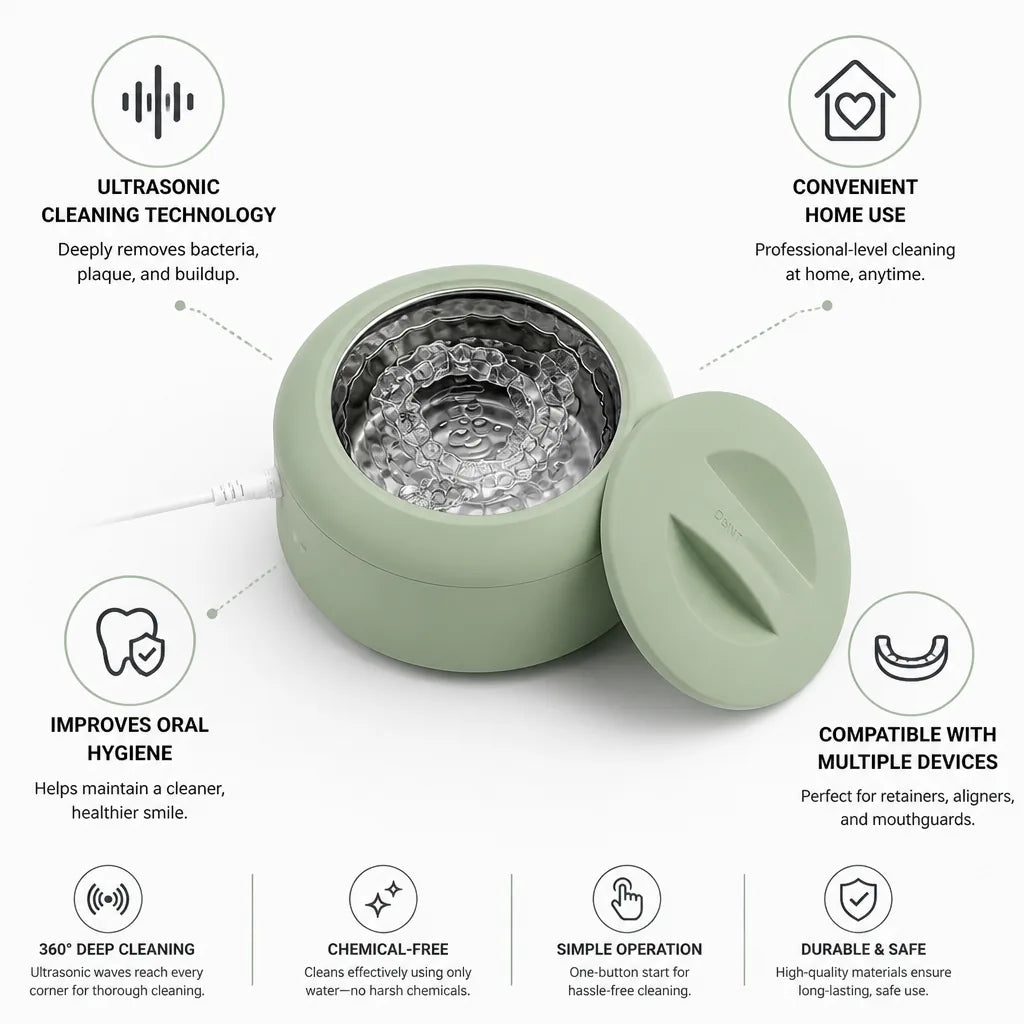 Ultrasonic Cleaner Retainers Aligners & Mouthguards