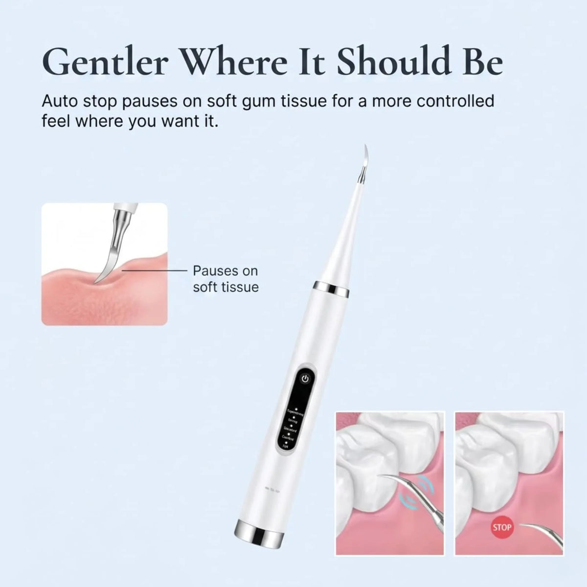 Ultrasonic Dental Scaler Dual-Use USB-C Rechargeable 6 Brush Heads