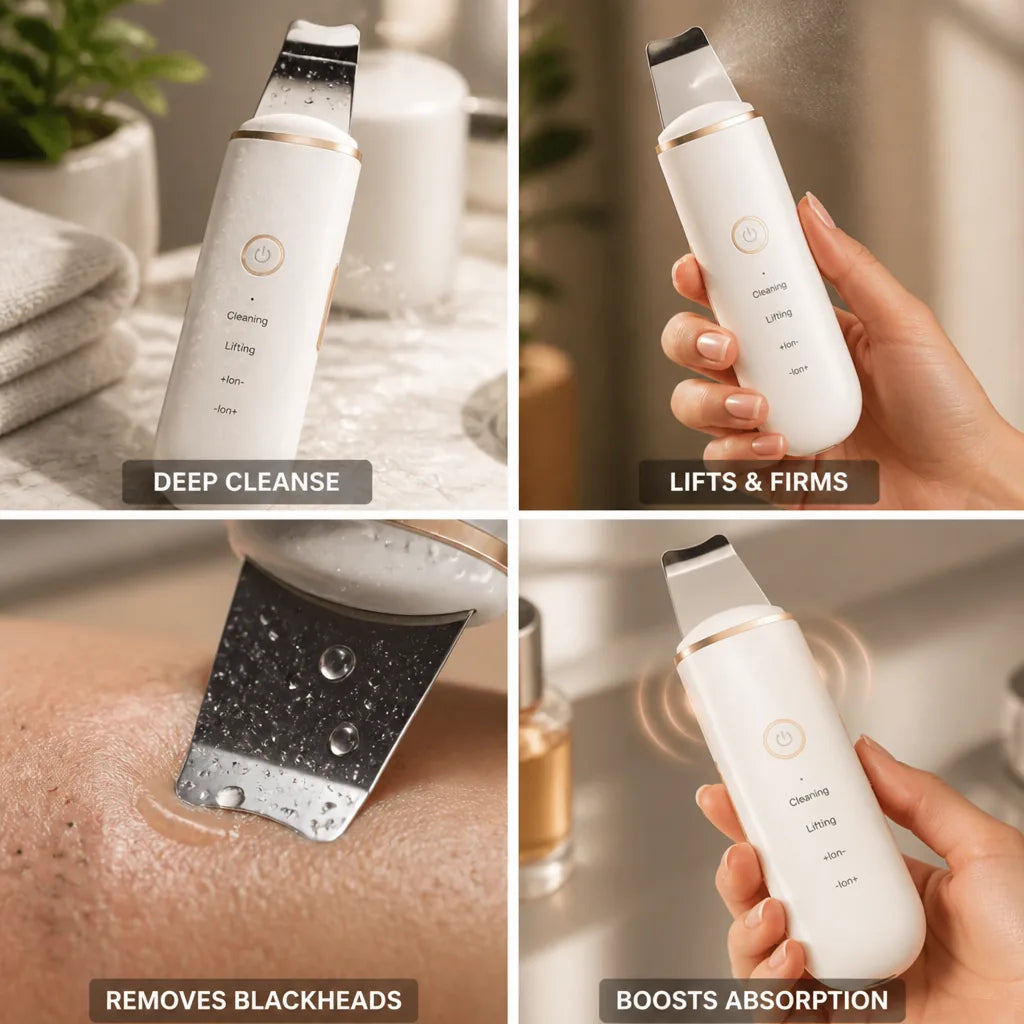 Ultrasonic Facial Cleanser Blackhead & Pore Remover 4 Modes
