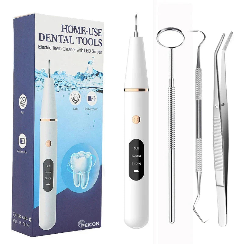 Ultrasonic Tooth Cleaner USB Rechargeable Cordless
