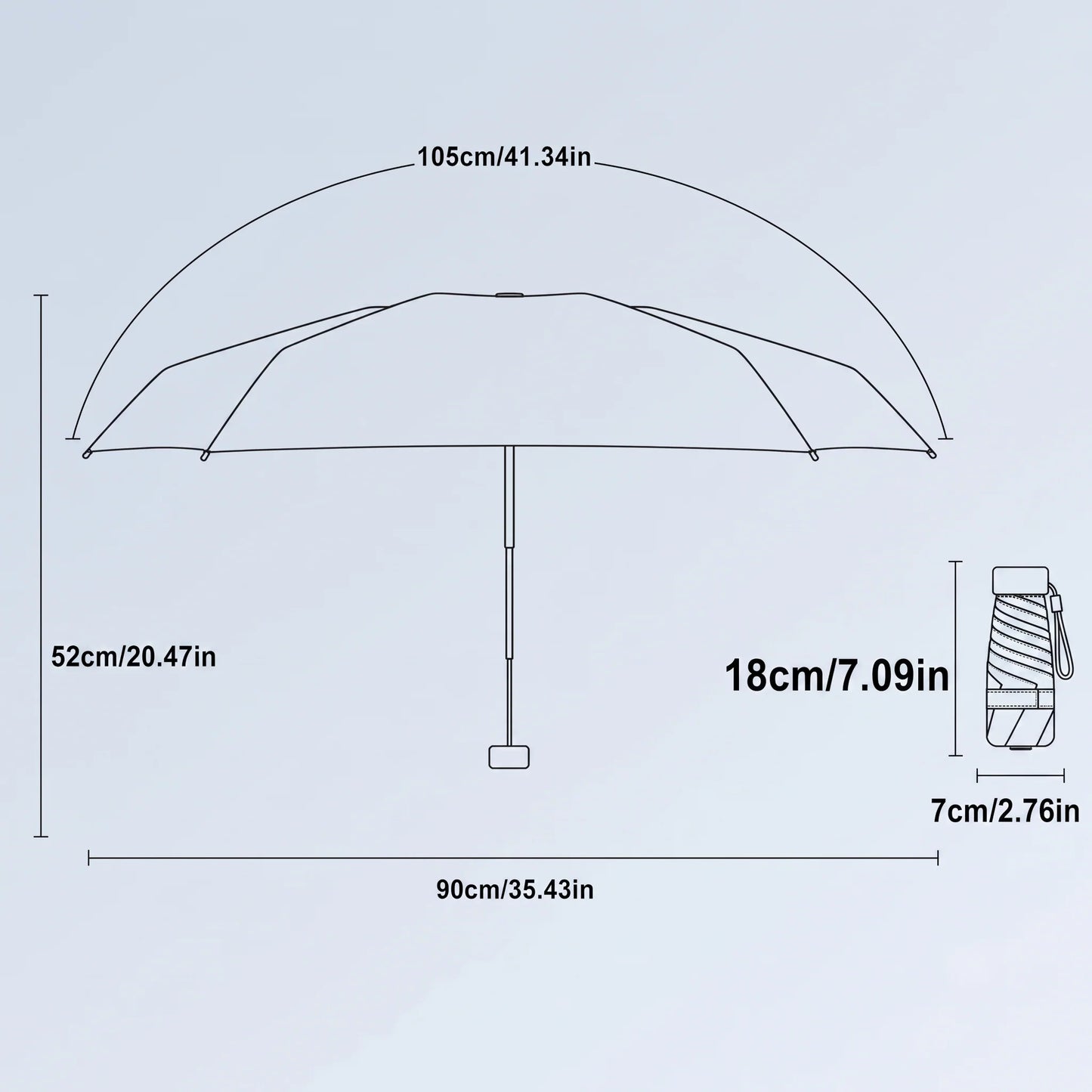 Umbrella UV Protection Lightweight Iron Frame