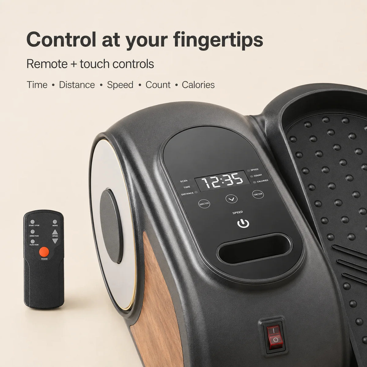 Under-Desk Elliptical Motor-Assisted 12 Speeds Remote & LED Display