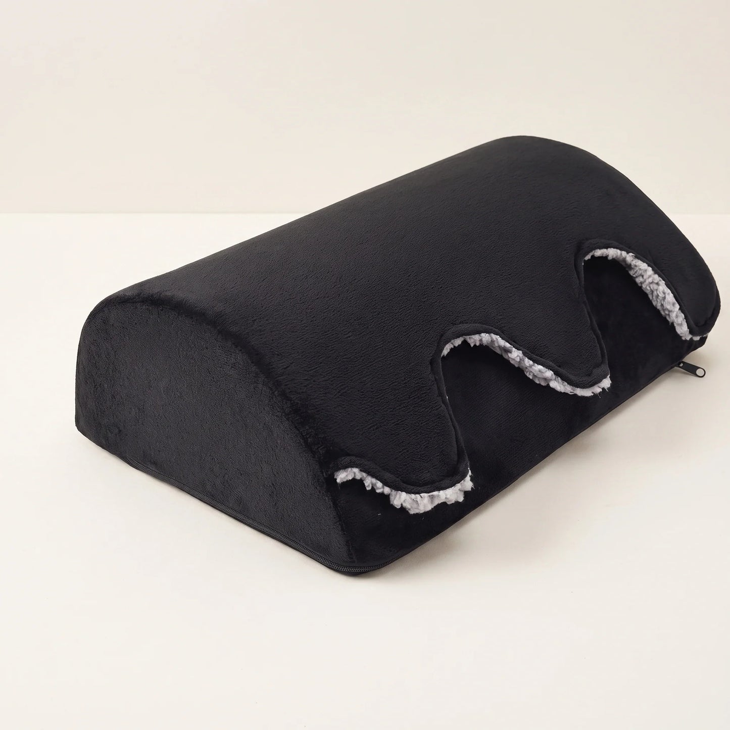 Under-Desk Footrest Plush Pocket Cushioned Support