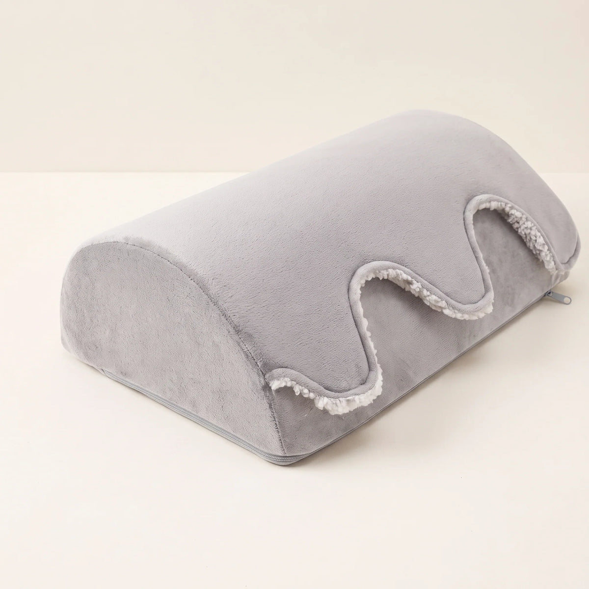 Under-Desk Footrest Plush Pocket Cushioned Support