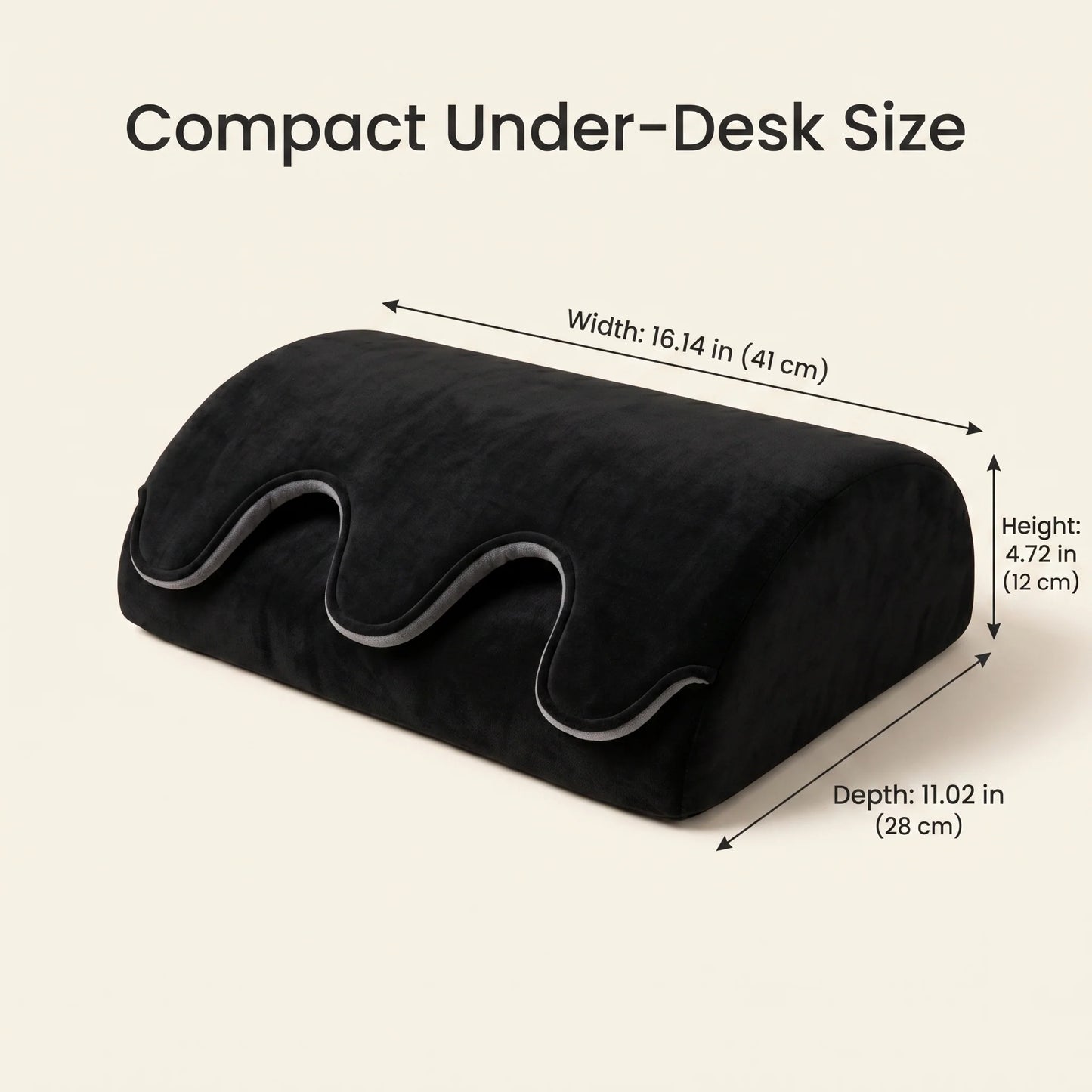 Under-Desk Footrest Plush Pocket Cushioned Support