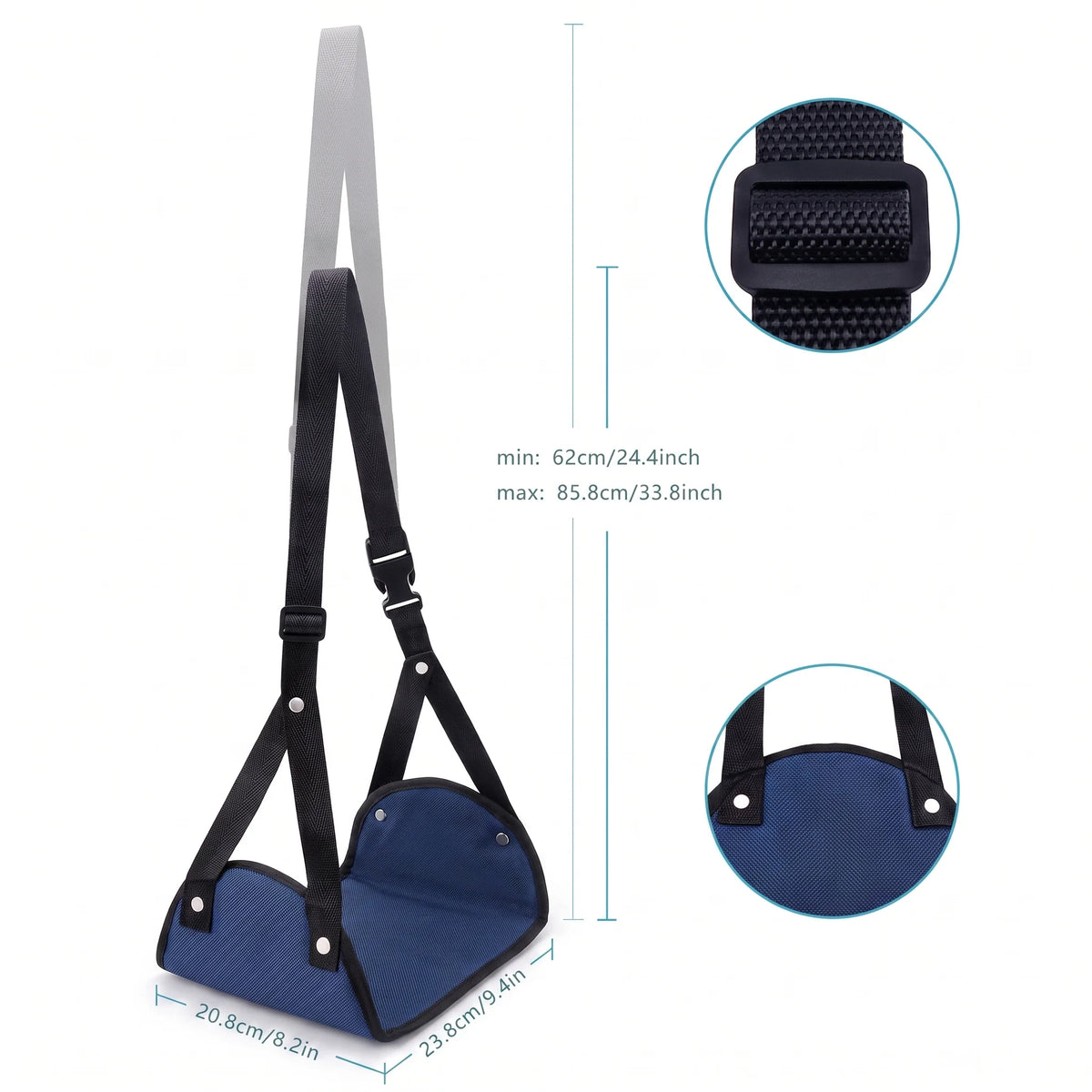 Under-Desk Hammock Footrest Foldable Breathable Mesh Lightweight